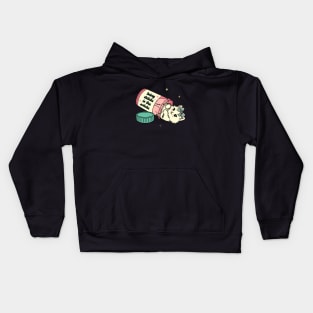 being delulu is the solulu kitty cat Kids Hoodie